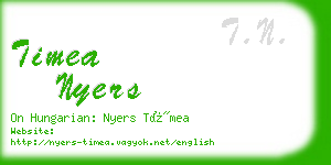 timea nyers business card